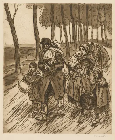 Refugee Family av Théophile Alexandre Steinlen