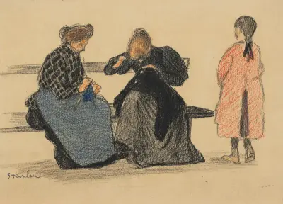 Three Figures av Théophile Alexandre Steinlen