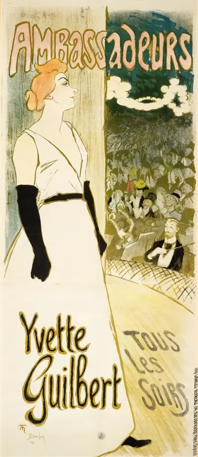 Yvette Guilbert av Théophile Alexandre Steinlen