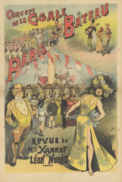 Concert de la Cigale. Paris en bateau, revue de Mrs Xanrof et Léon Nunés von Alfred Choubrac