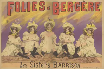 Folies-Bergère. Les Sisters Barrison von Alfred Choubrac