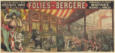 Folies-Bergère. Tous les soirs à 8h1,2, spectacle varié, 32 rue Richer von Alfred Choubrac
