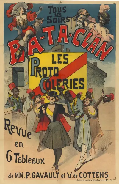 Tous les soirs Ba-Ta-Clan, les Protocoleries, revue en 6 tableaux de MM. P. Gavault et V. de Cotens von Alfred Choubrac