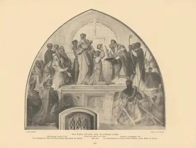 Charlemagne Frescoes VIII; The coronation of Lewis the Pious, Alfred Rethel