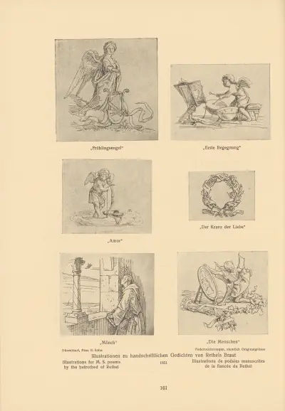 Illustrations for M. S. poems by the betrothed of Rethel, Alfred Rethel