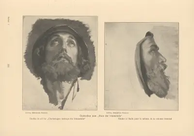 Studies in oil for ‘Charlemagne destroys she Irmensäule’, Alfred Rethel