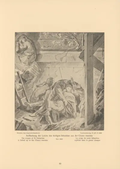 The corpse of St. Sebastian, Alfred Rethel
