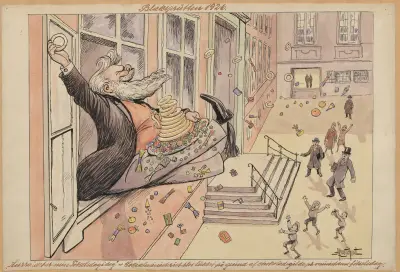 Borgbjerg celebrates his birthday with cake and candy av Alfred Schmidt