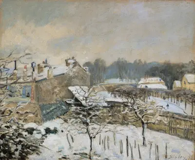 Effet de neige à Louveciennes, 1876 av Alfred Sisley