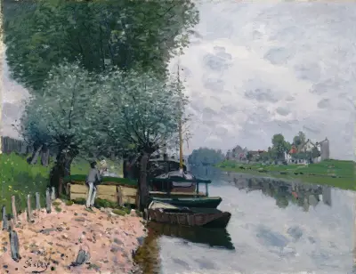Seine vid Bougival, 1872 av Alfred Sisley