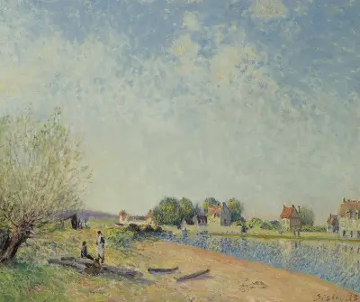 Le Canal Du Loing À Saint-Mammès av Alfred Sisley