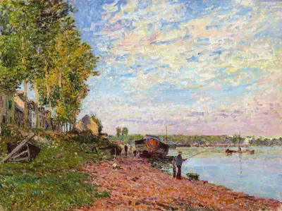 Le Loing à Saint-Mammès, 1883 av Alfred Sisley