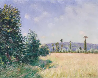 Sahurs Meadows in Morning Sun av Alfred Sisley