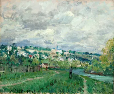 The Seine near St-Cloud av Alfred Sisley
