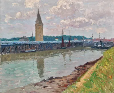 Fischerhafen in Nieuport (Belgien) av Alfred Zoff
