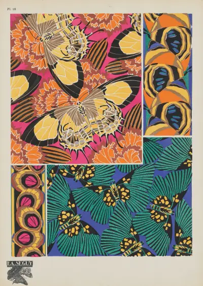 Papillons Pl.18 av Emile-Allain Séguy