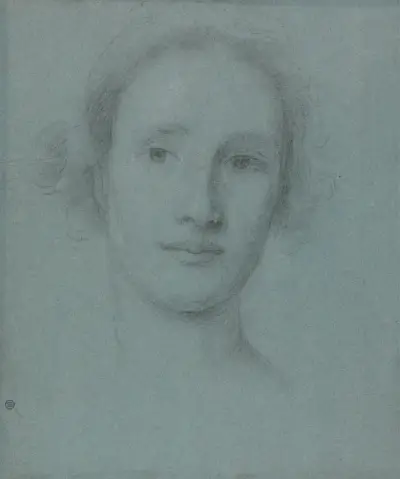 Head of a Young Woman av Allan Ramsay