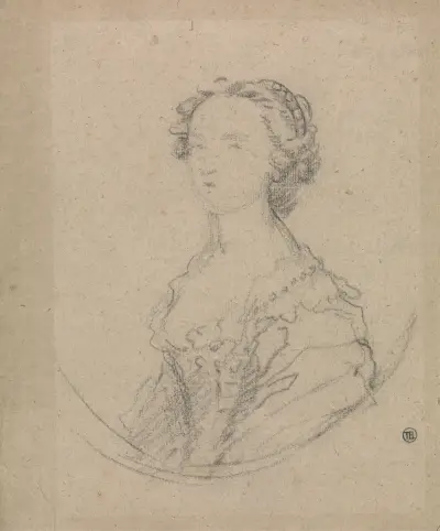 Study for the Portrait of a Woman av Allan Ramsay