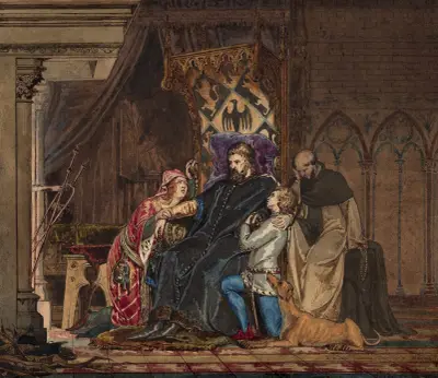 Frederick Barbarossa learning of his excommunication, Lawrence Alma-Tadema