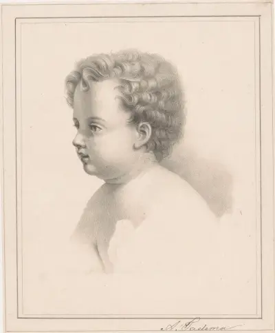 Hoofd van een kind av Lawrence Alma-Tadema