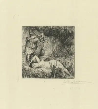 Nagie kobiety i rycerz w zbroi, Lawrence Alma-Tadema