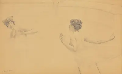 Pluskanie; kąpiące się – nr 2, Lawrence Alma-Tadema