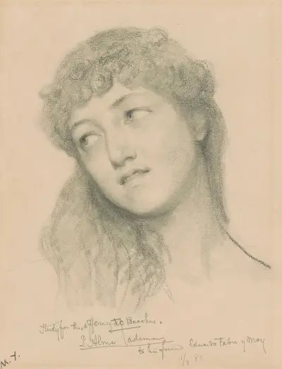 Study for the Offering to Bacchus av Lawrence Alma-Tadema