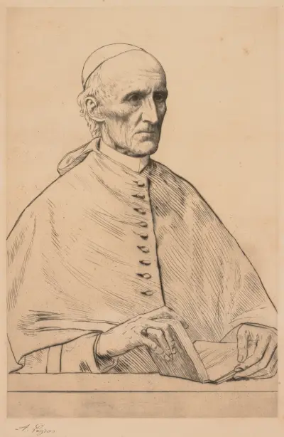 Cardinal Manning av Alphonse Legros