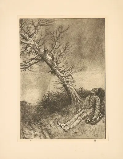Śmierć włóczęgi, Alphonse Legros