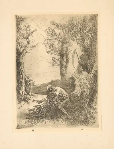 Śmierć i drwal, Alphonse Legros