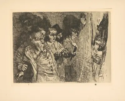 Le chat noir av Alphonse Legros