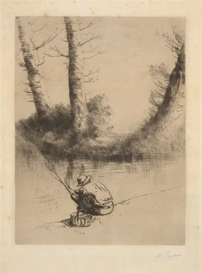 Wędkarz z wędką, Alphonse Legros