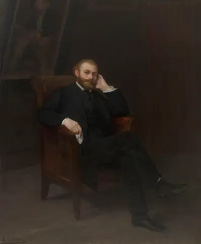 Portret Édouarda Maneta, Alphonse Legros
