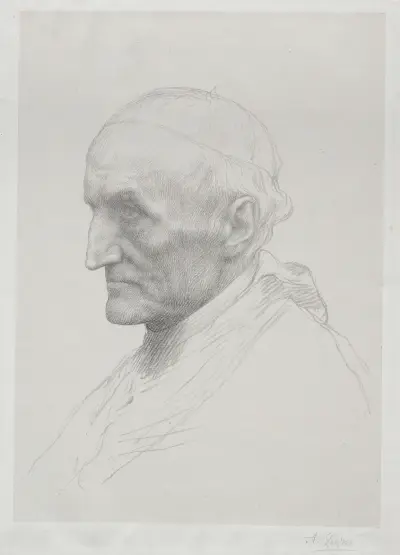 Portret kardynała Manninga (druga płyta), Alphonse Legros