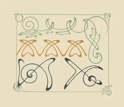 Abstract design based on arabesques, 1900 – nr 2 av Alphonse Mucha
