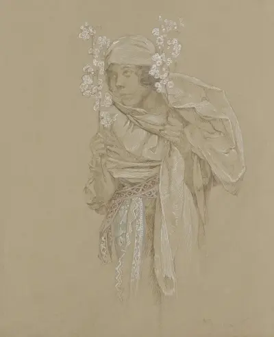 Allegory Of Spring av Alphonse Mucha