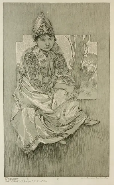Figures Décoratives av Alphonse Mucha