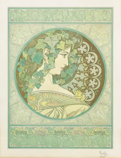 Ivy av Alphonse Mucha