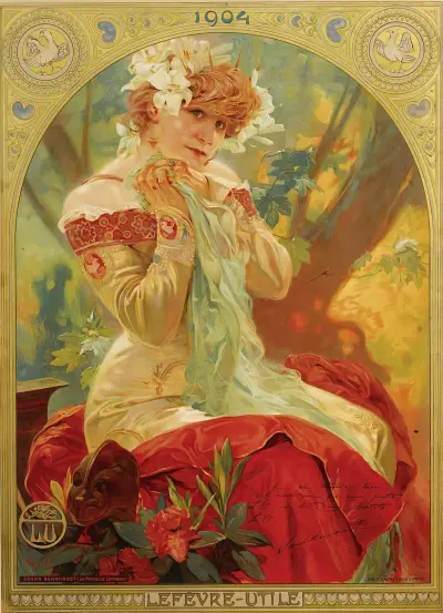 Lefevre-Utile Sarah Bernhardt av Alphonse Mucha