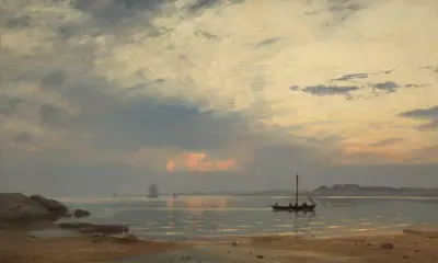 Abend bei Hvaler von Amaldus Nielsen