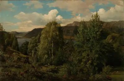 Fra Skogsfjord, Mandal von Amaldus Nielsen