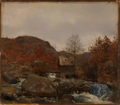 Mühle bei Frostestad nahe Mandal von Amaldus Nielsen