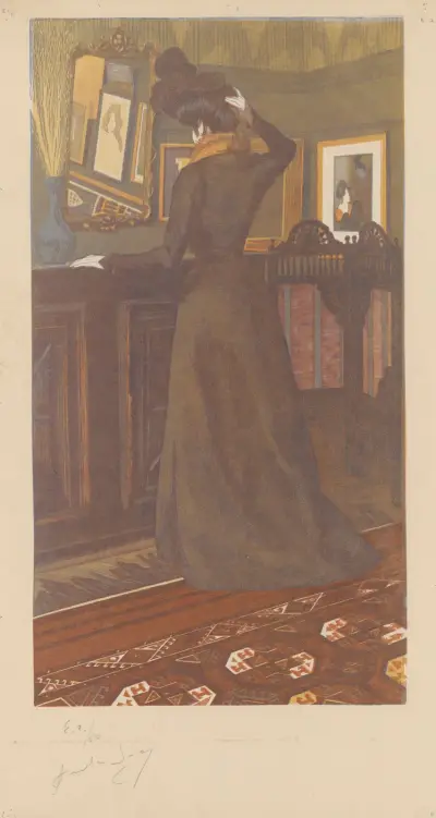 Anna; mladá žena, která si češe vlasy (Mlle Marcolesco, umělcova švagrová), 1899 – Nr. 2, Amédée Joyau