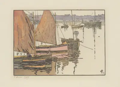 Roscoff, červené plachty, 1904 – Nr. 2, Amédée Joyau