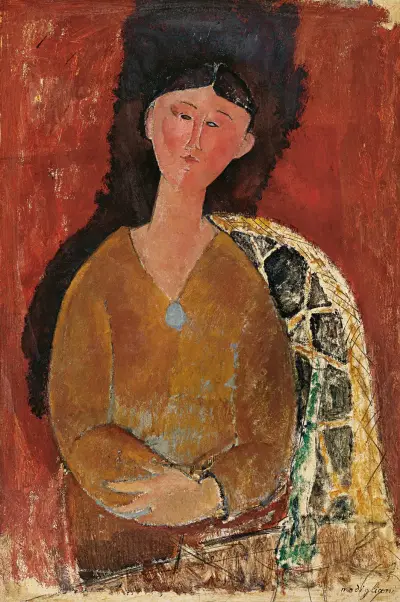 Beatrice Hastings sedící, Amedeo Modigliani