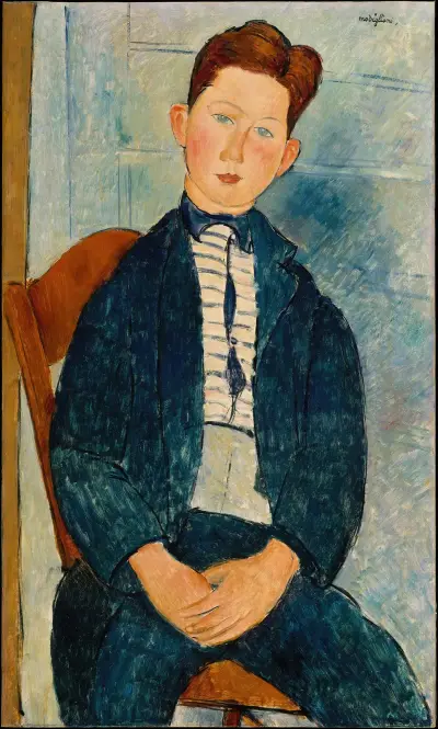 Chlapec v pruhovaném svetru, Amedeo Modigliani