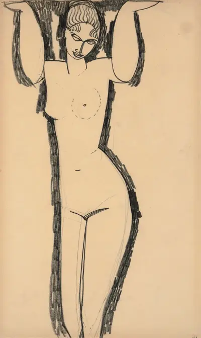 Karyatida, 1910, Amedeo Modigliani