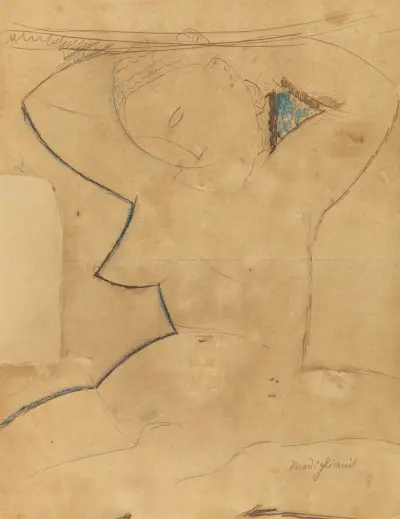 Karyatida s špičatým ňadrem, Amedeo Modigliani