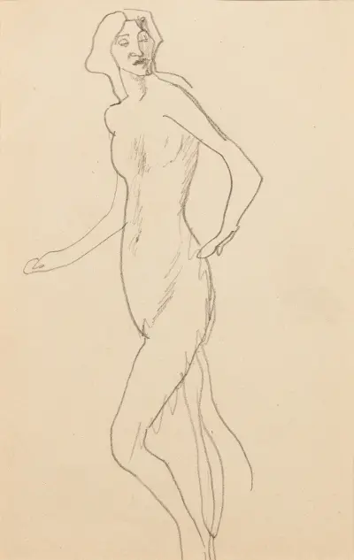 Stojící nahá žena, 1905 – Nr. 5, Amedeo Modigliani