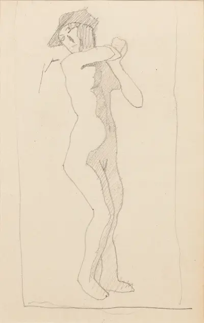 Stojící akt, 1905 – Nr. 1, Amedeo Modigliani